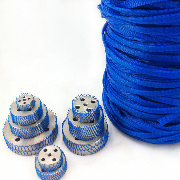 Blaues starres Netz mit Netzhülsen aus Kunststoff für Auto-Kurbelwellen – Schutznetz für Hardware-Verpackung, Rollen