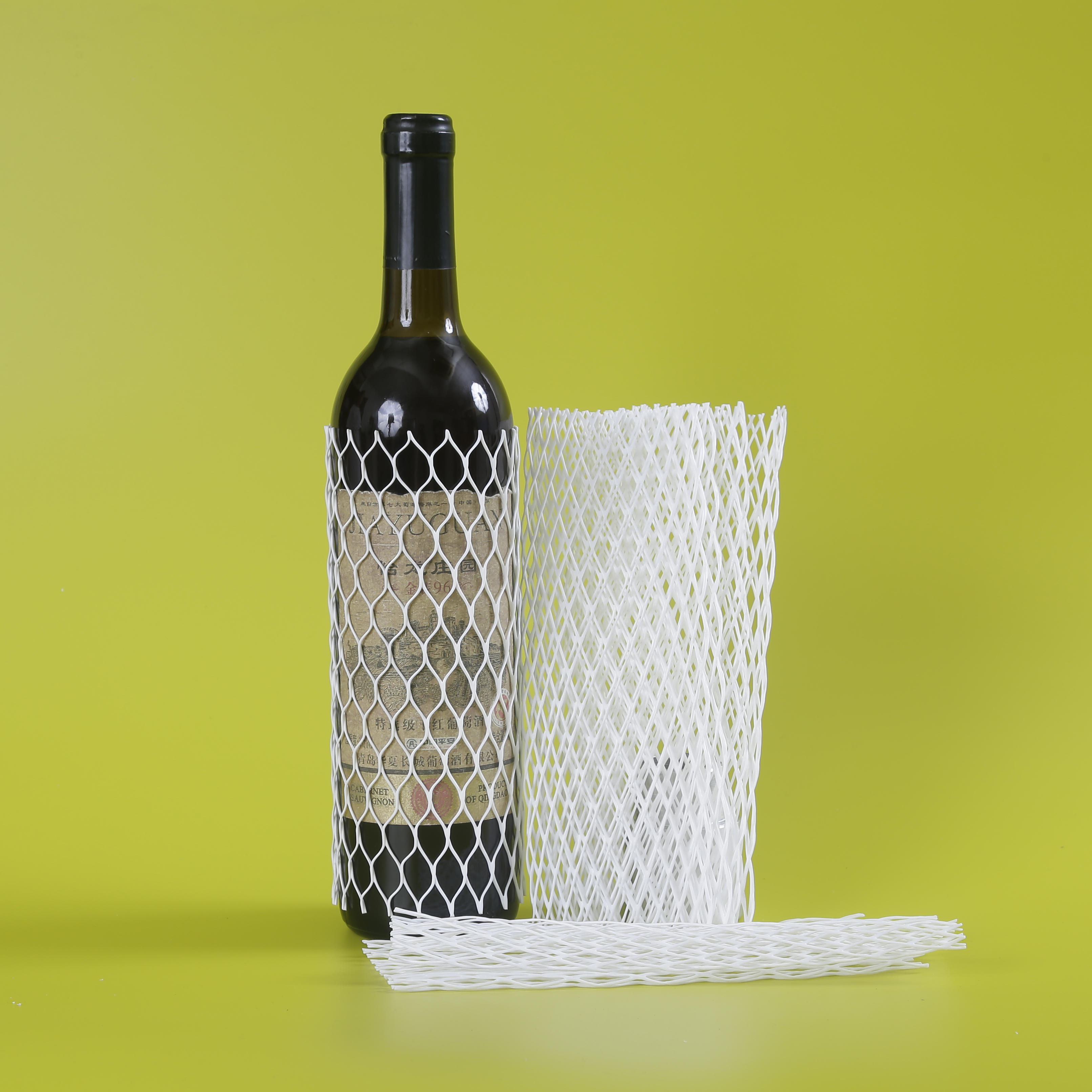 Flaschensockennetz aus Kunststoffgeflecht