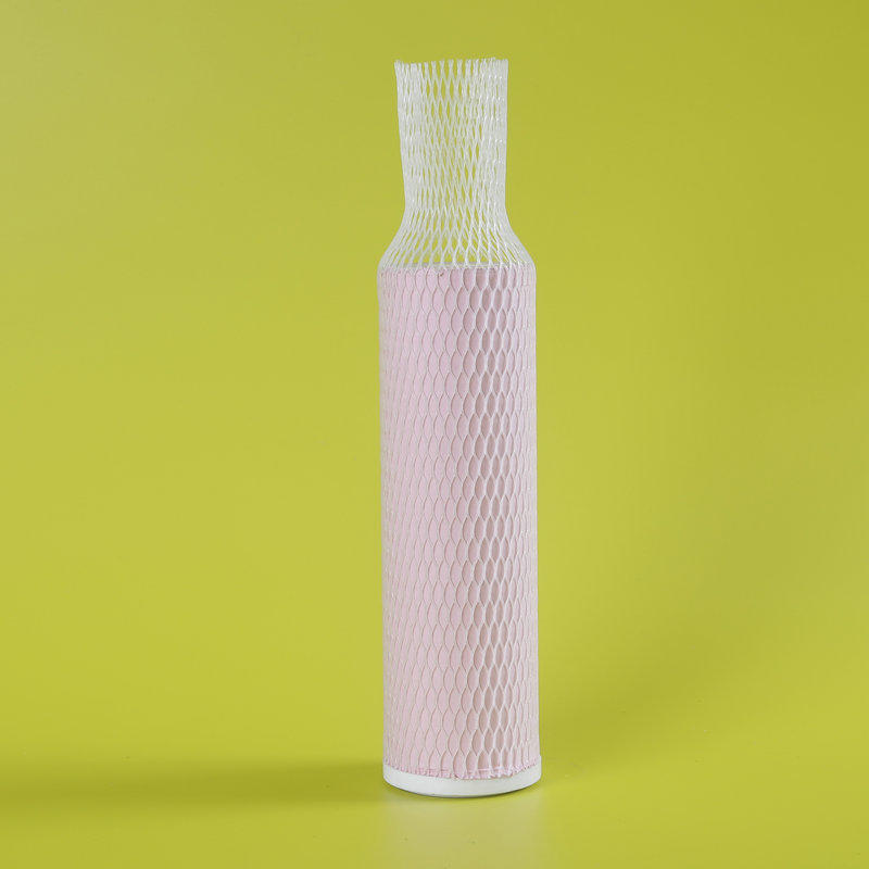 Elastisches weißes PE-Kunststoff-Netzschutzglas für Weinflaschen